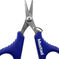 Wilson Mustad Blue Serrated Braid Scissor - Black Titanium